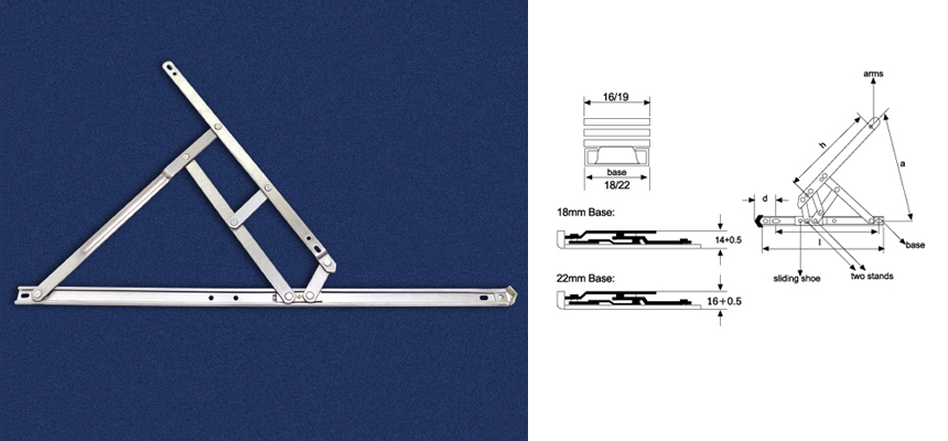 Heavy Duty Hinge, Top Hung